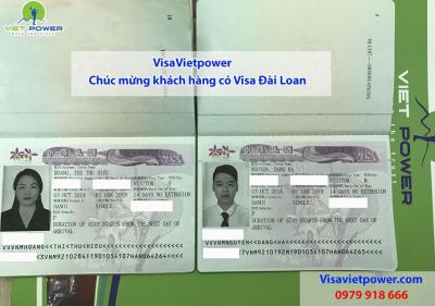 2 Visa Đài Loan đã đến tay khách hàng của Vietpower