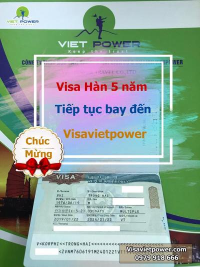 Visa Hàn Quốc 5 năm nhận tận tay chỉ với 8 ngày làm việc tại Visa Vietpower