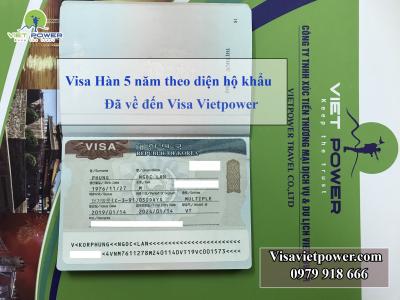 Vietpower xin thành công Visa Hàn Quốc 5 năm cho khách hàng hộ khẩu Hà Nội