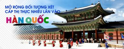 Từ 10/7 Hàn Quốc mở rộng đối tượng xét cấp thị thực nhiều lần cho người Việt Nam